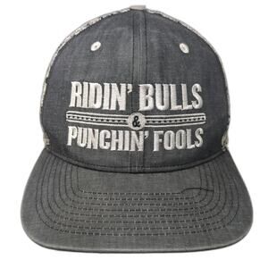 Double Portion Supply Baseball Cap Gray Paisley One Size ProRodeo Snapback Hat